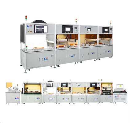 comprar Máquina de montagem de pacotes de células cilíndricas com interface de ecrã táctil e pressão de ar online manufacture